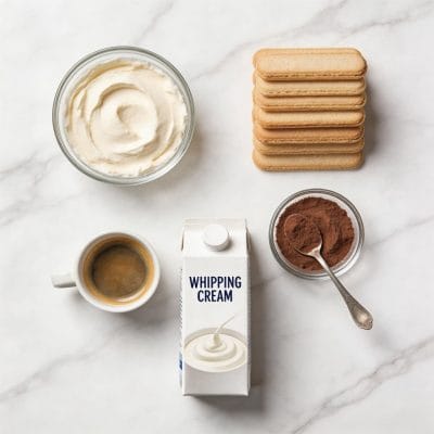 Các Nguyên liệu làm bánh tiramisu
