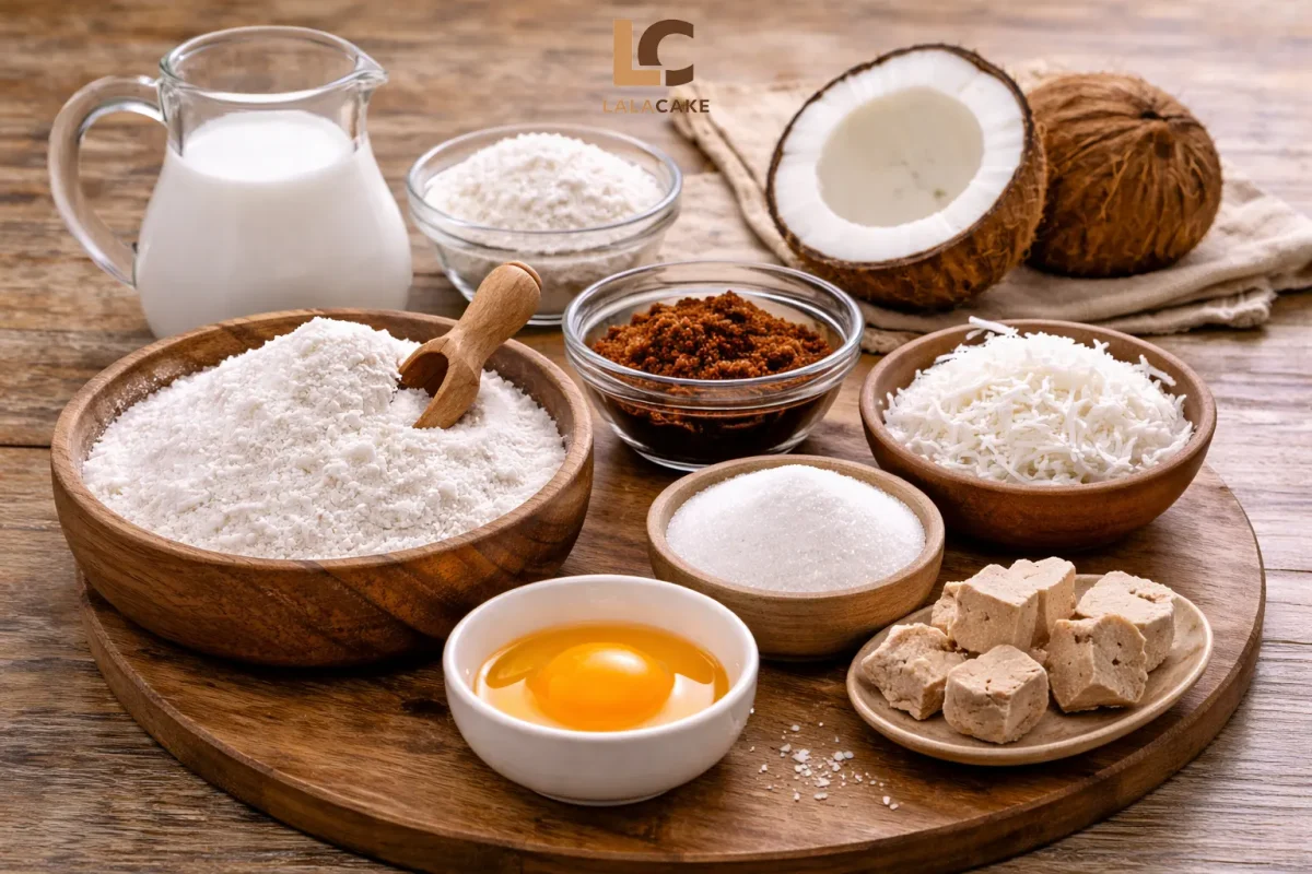 nguyên liệu làm bánh bò Lala Cake 