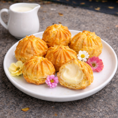 Bánh su kem tròn truyền thống nhân kem béo ngậy - Lala Cake