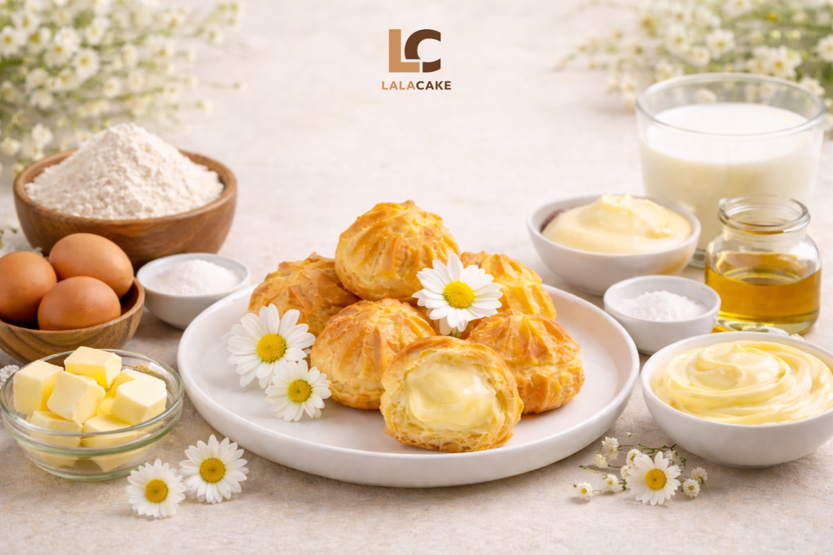 cách làm bánh su kem Lala Cake