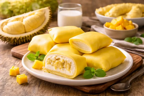 Cách làm bánh crepe sầu riêng