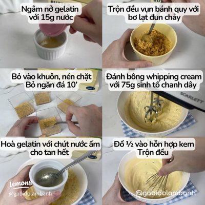 Các bước làm bánh mousse chanh dây
